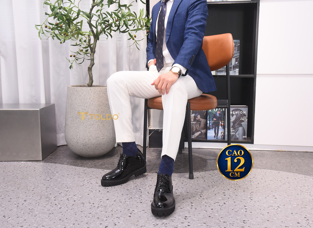 Giày nam cao 12cm siêu nhẹ da thật 9
